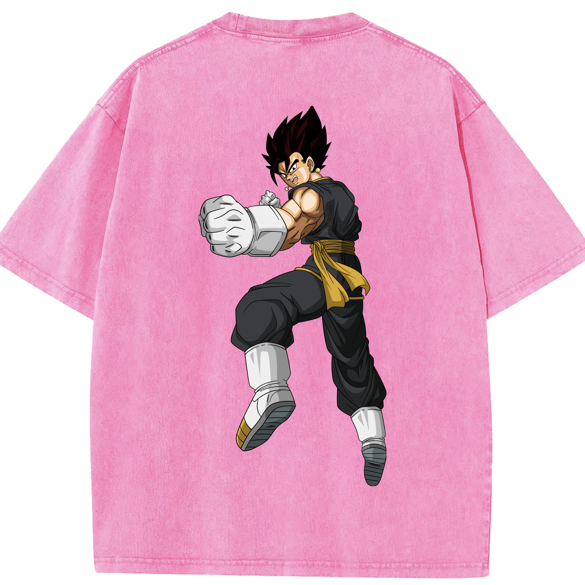 （画像用） ドラゴンボール ベジット DRAGON BALL Vegetto 綿100% ヴィンテージ風 半袖Tシャツ（背面プリント）